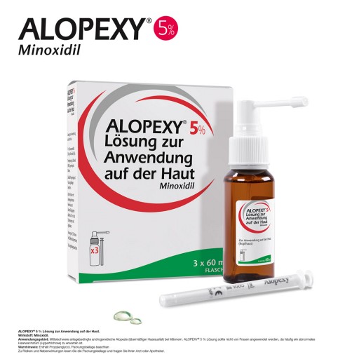 ALOPEXY 5% Lösung zur Anwendung auf der Haut - 3X60ml - Haarausfall
