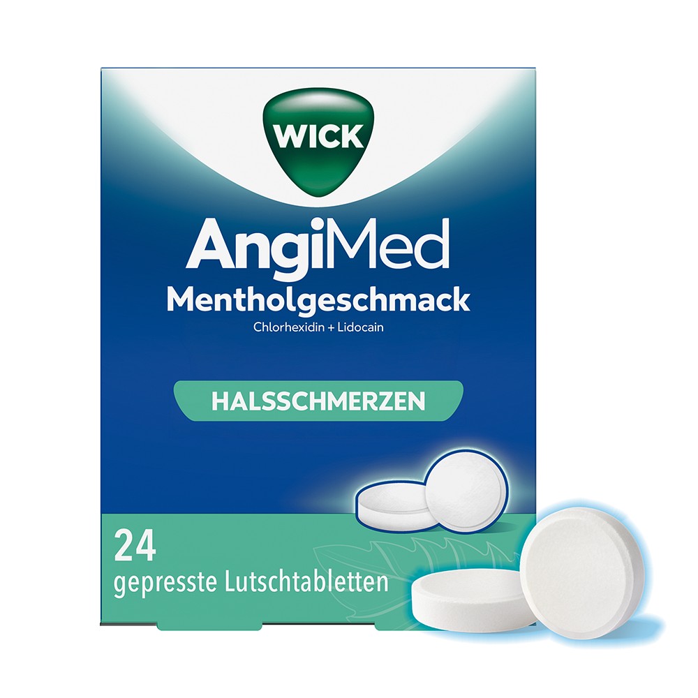 WICK AngiMed Mentholgeschmack 5 mg/1 mg Lutschtab.
