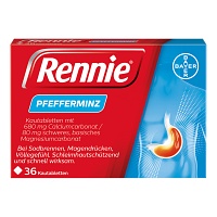 Rennie® Pfefferminz gegen Sodbrennen 36 Kautabletten