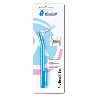 MIRADENT Interd.Pic-Brush Set 1Halt+1Bü.tran.blau