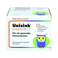 UNIZINK Immun Plus Kapseln mit Zink + Selen + Vitamin C & Vitamin D + Beta-Glucan