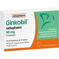 Ginkobil ratiopharm 40mg mit Ginkgo biloba