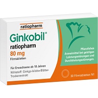 Ginkobil ratiopharm 80mg mit Ginkgo biloba