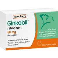 Ginkobil ratiopharm 80mg mit Ginkgo biloba