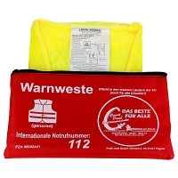 Count Price klick Warnweste gelb in Dekotasche rot