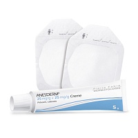 ANESDERM 25 mg/g + 25 mg/g Creme + 2 Pflaster