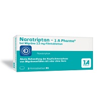 NARATRIPTAN-1A Pharma bei Migräne 2,5 mg Filmtabl.