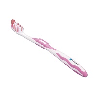 MIRADENT Carebrush Zahnbürste weiß/pink