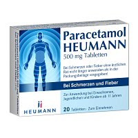 Paracetamol HEUMANN 500mg Tabletten bei Schmerzen und Fieber