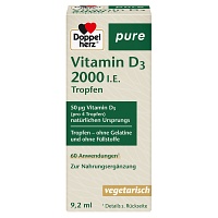 DOPPELHERZ Vitamin D3 2000 I.E. pure Tropfen
