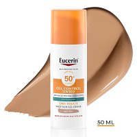 EUCERIN Sun Oil Control tinted Creme LSF 50+ mitt.
