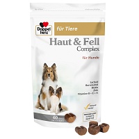 DOPPELHERZ für Tiere Haut&Fell Compl.Chews f.Hunde