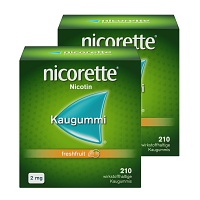 nicorette 2mg Nikotinkaugummi freshfruit zur Rauchentwöhnung - Doppelpack