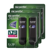 nicorette fruit & mint Spray mit Nikotin zur Rauchentwöhnung 6 Stück