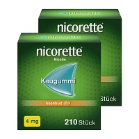 nicorette 4mg Nikotinkaugummi freshfruit zur Rauchentwöhnung Doppelpack