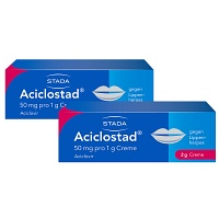 Aciclostad gegen Lippenherpes Aciclovir Creme 2x2g