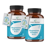 MAGNESIUM KOMPLEX 4in1 hochdosiert vegan Kapseln - Doppelpack